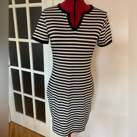 SHEIN Dresses & Skirts - NWOT Black and White Striped Summer Dress